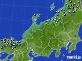 北陸地方のアメダス実況(降水量)(2024年07月09日)
