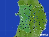 秋田県のアメダス実況(降水量)(2024年07月09日)