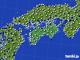 四国地方のアメダス実況(風向・風速)(2024年07月09日)