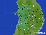 秋田県のアメダス実況(降水量)(2024年07月10日)