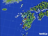2024年07月10日の九州地方のアメダス(日照時間)