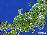 北陸地方のアメダス実況(風向・風速)(2024年07月10日)