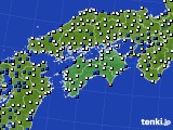 四国地方のアメダス実況(風向・風速)(2024年07月10日)