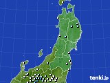 東北地方のアメダス実況(降水量)(2024年07月11日)