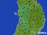 秋田県のアメダス実況(日照時間)(2024年07月11日)