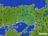兵庫県のアメダス実況(日照時間)(2024年07月12日)
