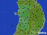 秋田県のアメダス実況(日照時間)(2024年07月12日)
