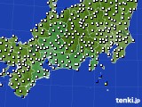 東海地方のアメダス実況(風向・風速)(2024年07月12日)