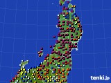 2024年07月13日の東北地方のアメダス(日照時間)