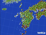 九州地方のアメダス実況(気温)(2024年07月14日)