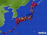 2024年07月17日のアメダス(日照時間)