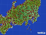 関東・甲信地方のアメダス実況(気温)(2024年07月18日)