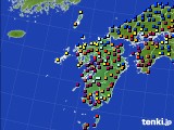 2024年07月19日の九州地方のアメダス(日照時間)