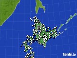 2024年07月19日の北海道地方のアメダス(風向・風速)