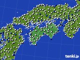 四国地方のアメダス実況(風向・風速)(2024年07月19日)