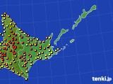 道東のアメダス実況(気温)(2024年07月20日)