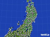 2024年07月20日の東北地方のアメダス(風向・風速)