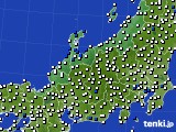 北陸地方のアメダス実況(風向・風速)(2024年07月21日)