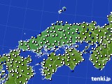 中国地方のアメダス実況(風向・風速)(2024年07月22日)