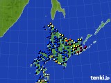 北海道地方のアメダス実況(日照時間)(2024年07月23日)