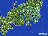 関東・甲信地方のアメダス実況(風向・風速)(2024年07月23日)