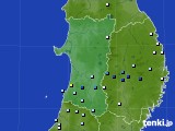 秋田県のアメダス実況(降水量)(2024年07月24日)
