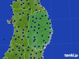 岩手県のアメダス実況(日照時間)(2024年07月24日)