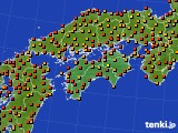 四国地方のアメダス実況(気温)(2024年07月24日)