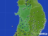 秋田県のアメダス実況(降水量)(2024年07月25日)