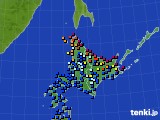 北海道地方のアメダス実況(日照時間)(2024年07月27日)