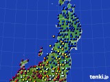 2024年07月27日の東北地方のアメダス(日照時間)