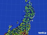 2024年07月28日の東北地方のアメダス(日照時間)