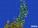 2024年07月29日の東北地方のアメダス(日照時間)