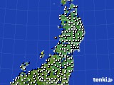 2024年07月29日の東北地方のアメダス(風向・風速)