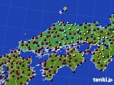 2024年07月30日の中国地方のアメダス(日照時間)