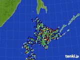 2024年08月01日の北海道地方のアメダス(日照時間)