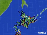 2024年08月03日の北海道地方のアメダス(日照時間)