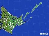道東のアメダス実況(風向・風速)(2024年08月03日)