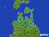青森県のアメダス実況(日照時間)(2024年08月05日)