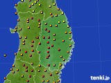 2024年08月05日の岩手県のアメダス(気温)
