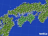 2024年08月05日の四国地方のアメダス(風向・風速)