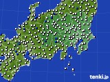 関東・甲信地方のアメダス実況(風向・風速)(2024年08月06日)