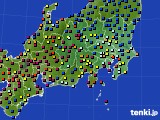 関東・甲信地方のアメダス実況(日照時間)(2024年08月07日)