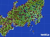 2024年08月08日の関東・甲信地方のアメダス(日照時間)