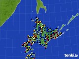 北海道地方のアメダス実況(日照時間)(2024年08月09日)