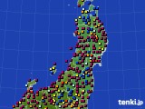 東北地方のアメダス実況(日照時間)(2024年08月09日)