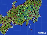 2024年08月09日の関東・甲信地方のアメダス(日照時間)