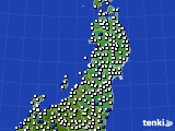 東北地方のアメダス実況(風向・風速)(2024年08月09日)