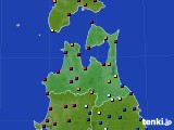 青森県のアメダス実況(日照時間)(2024年08月10日)