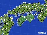 四国地方のアメダス実況(風向・風速)(2024年08月10日)